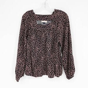 Universal Thread Long Sleeve Ditsy Floral Top Size Medium